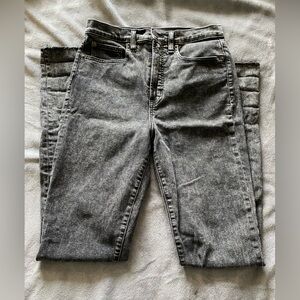 Gap Black Acid Wash “True Skinny Ankle Sky High” Jeans